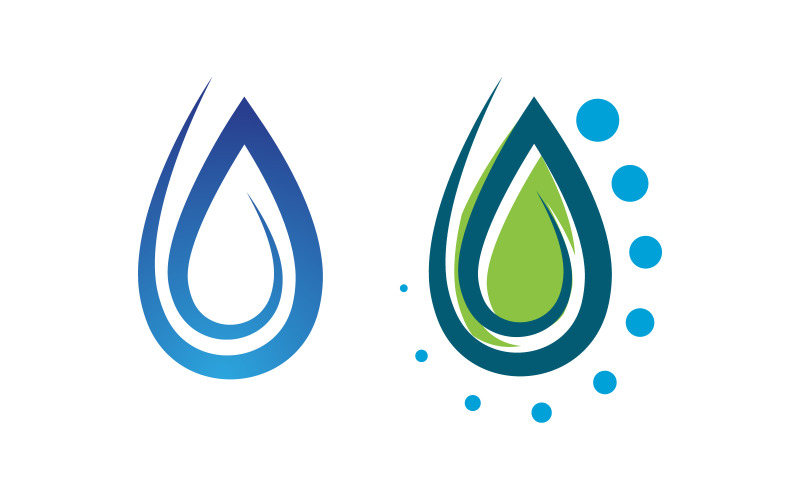Modèle d'icône de goutte d'eau fraîche illustration vectorielle v.2