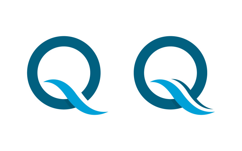 Modèle de conception de logo vectoriel d'icône de lettre Q v.3