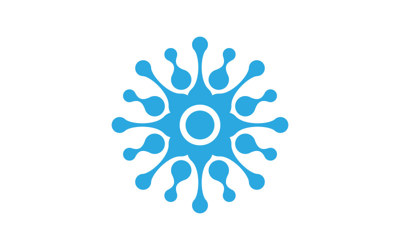 Modello di progettazione vettoriale dell'icona medica Meta Ball v.5