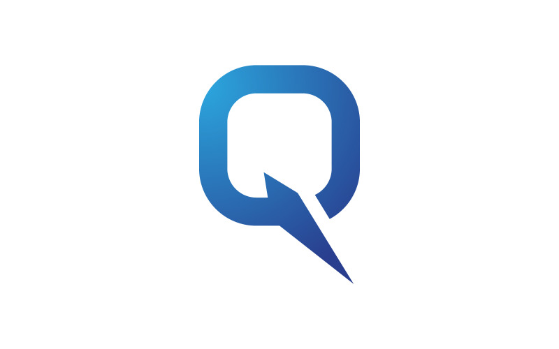 Q Letter icon Logo vektor designmall v.1