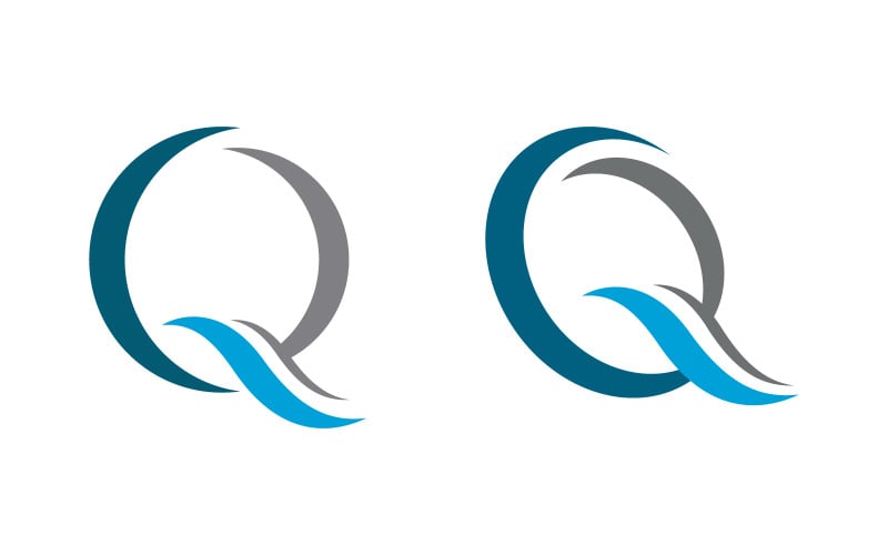Q Letter icon Logo vektor designmall v.4