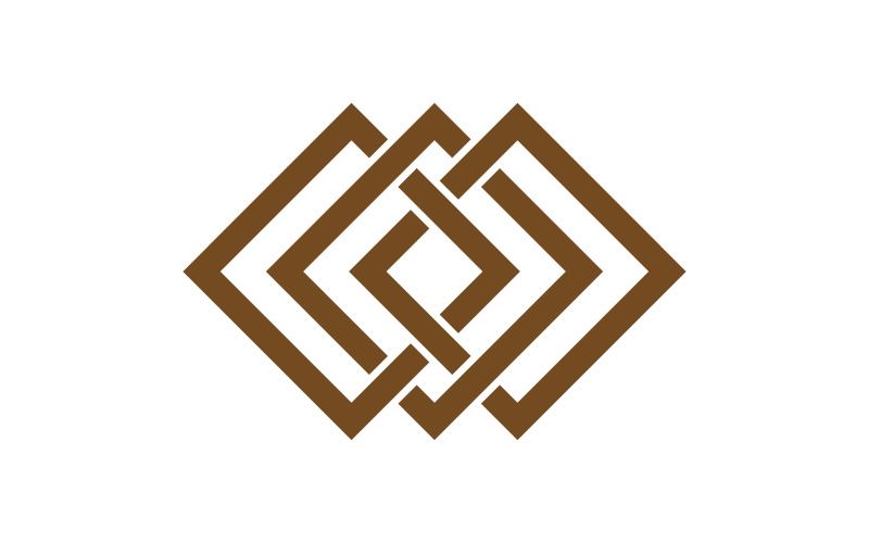 方形图标集团业务矢量插图设计模板 v.8