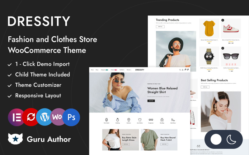 Dressity - Giyim Moda Mağazası Elementor WooCommerce Duyarlı Tema