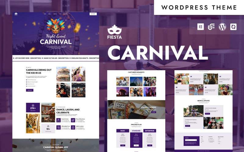 Fiesta – Karnevalsshows und Feierlichkeiten WordPress Elementor Theme