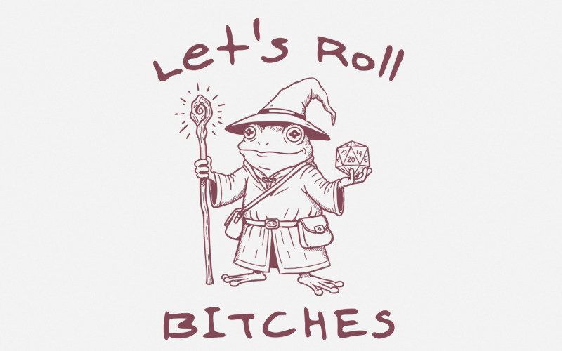 Funny Frog & Toad Wizard png, D20 kostky PNG, klipart deskových her, dárky pro mistra Dungeon, kostky RPG