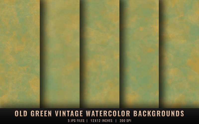 Gamla gröna vintage akvarell bakgrunder