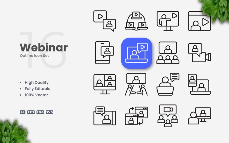 16 Webinar disposition Ikonuppsättning
