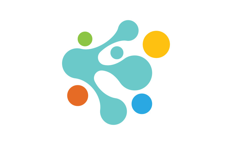 Modello di progettazione vettoriale dell'icona medica Meta Ball v7.4