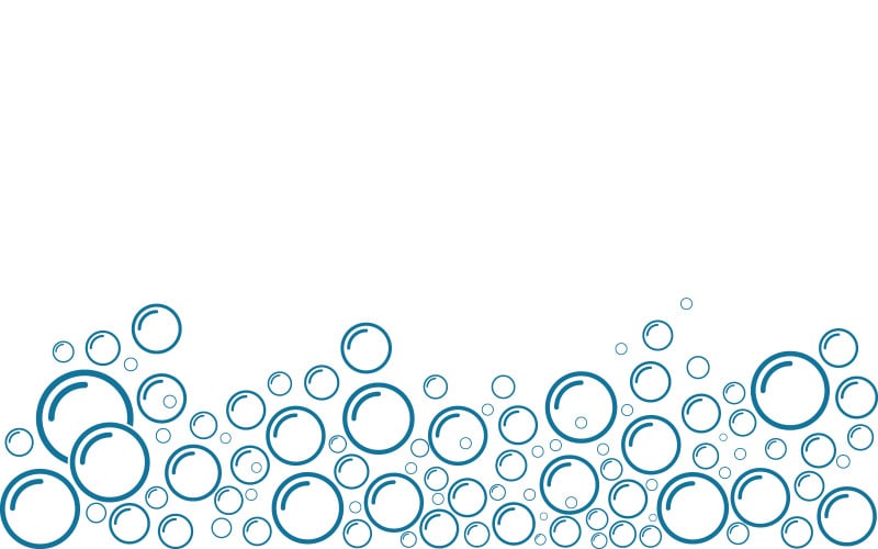 Design-Vorlage für die Vektorgrafik „Blasenwasser-Wäschewaschen“ v.14