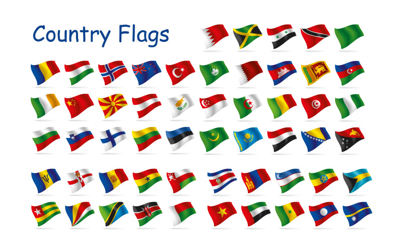国家国旗矢量包 | 高品质国旗图标 (SVG, PNG, AI, EPS)