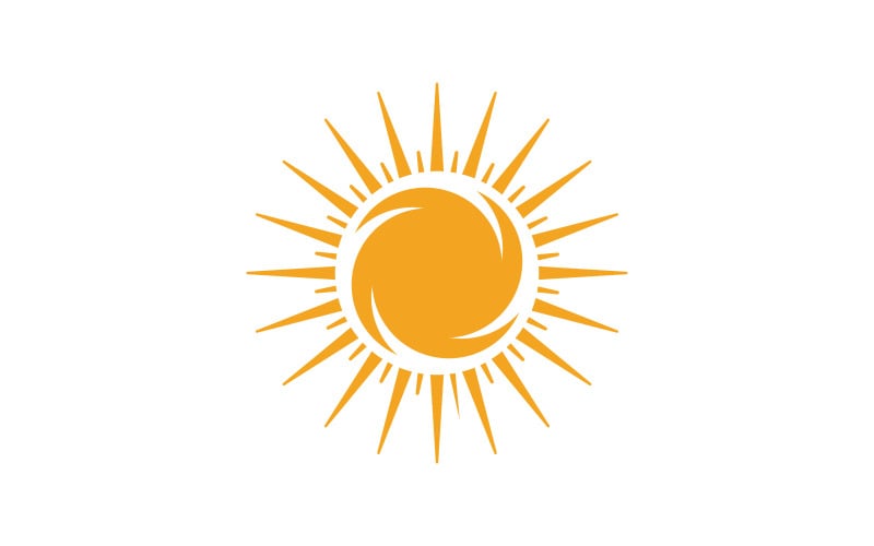 Illustrazione del sole Icona Logo Modello design v7.2