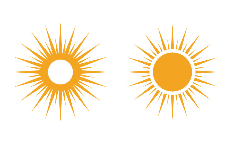 Illustrazione del sole Icona Logo Modello design v7.3