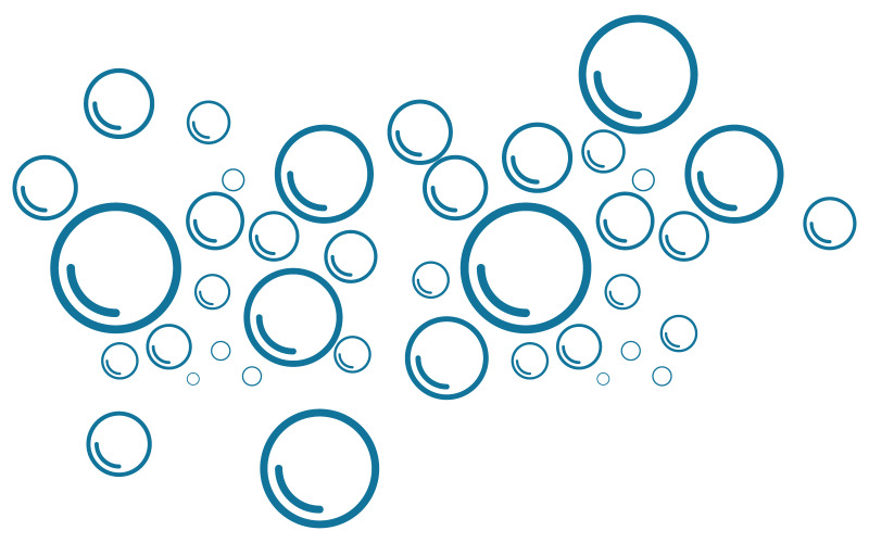 Modèle de conception d'illustration vectorielle de lavage de linge à l'eau à bulles v.6