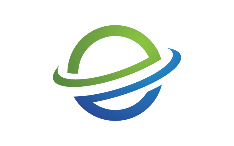 Modèle de conception vectorielle d'icône de logo de planète globe v.11