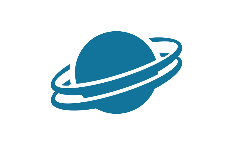 Modèle de conception vectorielle d'icône de logo de planète globe v.16