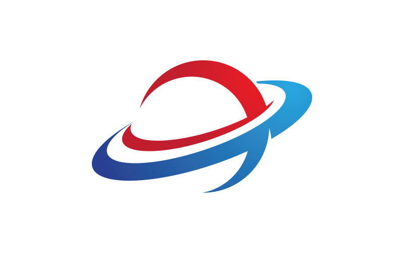 Modello di progettazione vettoriale dell'icona del logo del globo del pianeta v.4