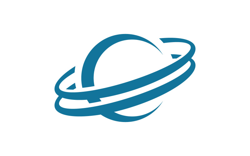 Planeet wereldbol Logo icoon vector ontwerp sjabloon v.17