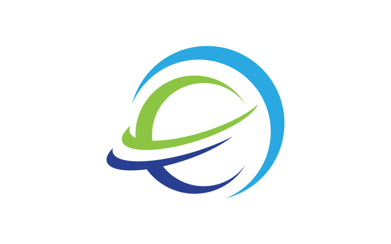 Planet globe Logotyp ikon vektor designmall v.13