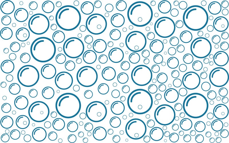 气泡水洗衣洗涤矢量插图设计模板 v.13