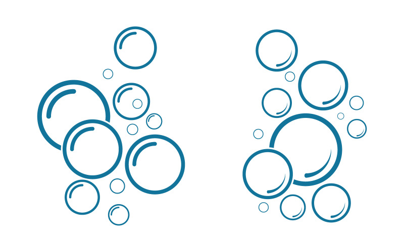 Seifenblasenwasser Wäsche waschen Vektor Illustration Design-Vorlage v.3