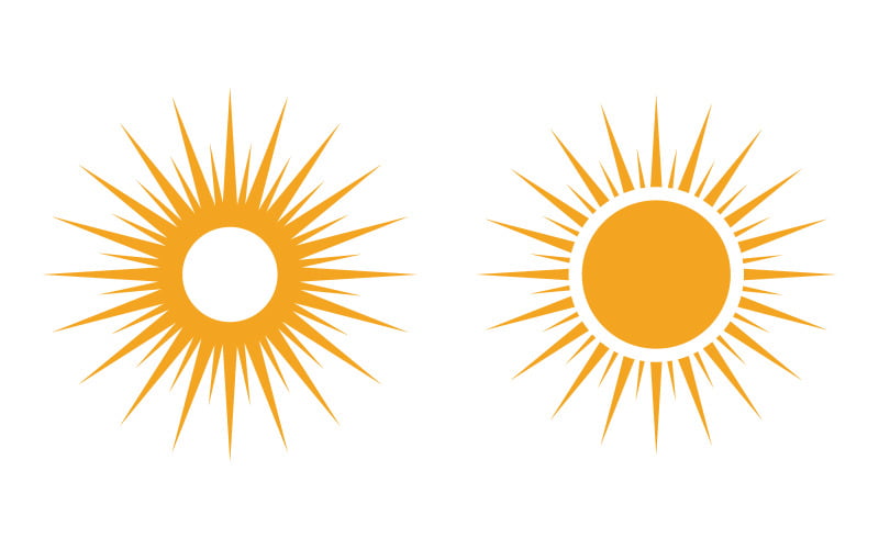 Sun illustration Icon Logo Template design v7.3
