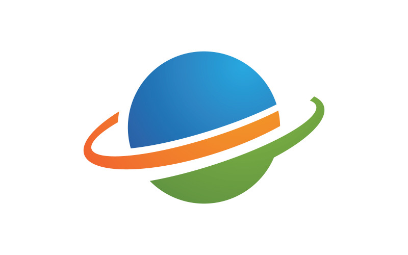 Szablon projektu ikony logo planety globus v.15