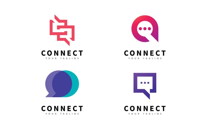 Logo di dialoghi e discussioni. Simbolo vettoriale di comunicazione 13