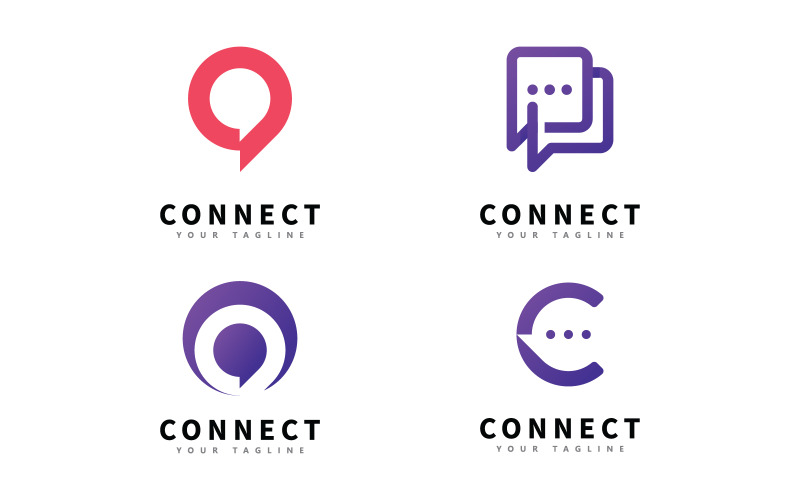 Logo di dialoghi e discussioni. Simbolo vettoriale di comunicazione 15