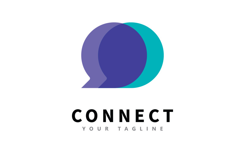 Logo di dialoghi e discussioni. Simbolo vettoriale di comunicazione 1