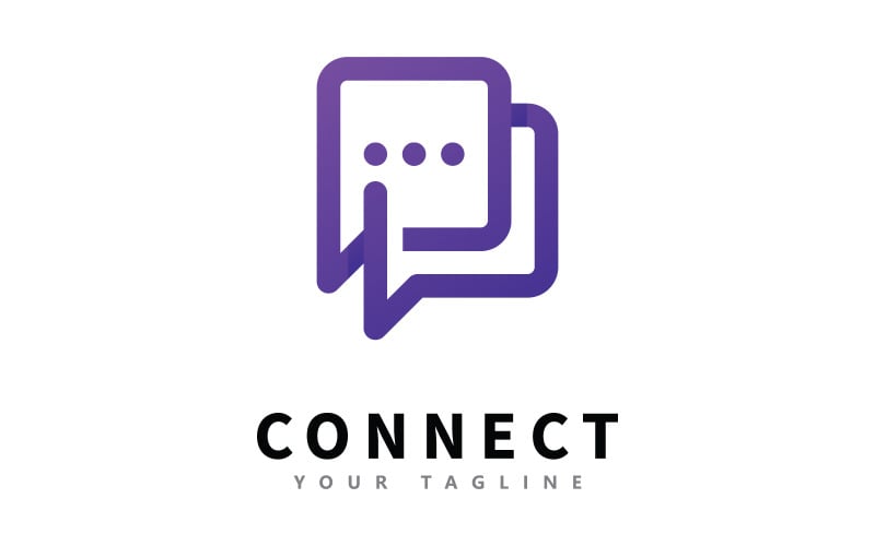 Logo di dialoghi e discussioni. Simbolo vettoriale di comunicazione 5