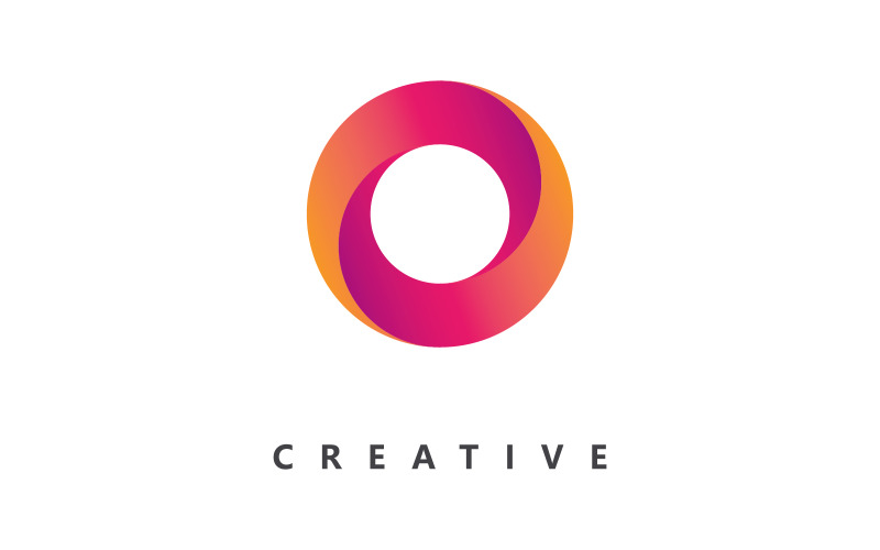 Modello vettoriale del logo della lettera O Design creativo del logo iniziale della lettera O 3