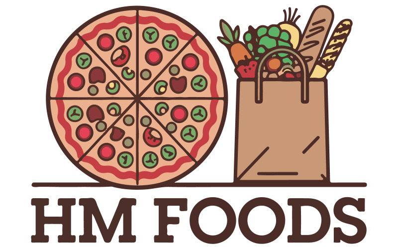 Market Pizza Dükkanı için bir logo