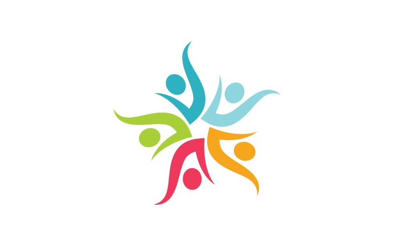 Onderlinge hulp zorg sociaal Gemeenschap Logo ontwerp sjabloon v.29