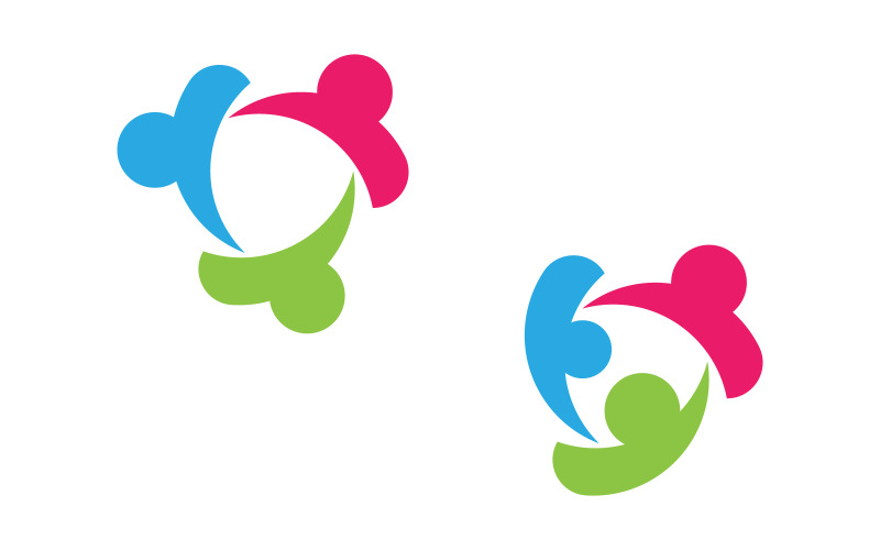 Onderlinge hulp zorg sociaal Gemeenschap Logo ontwerp sjabloon v.39