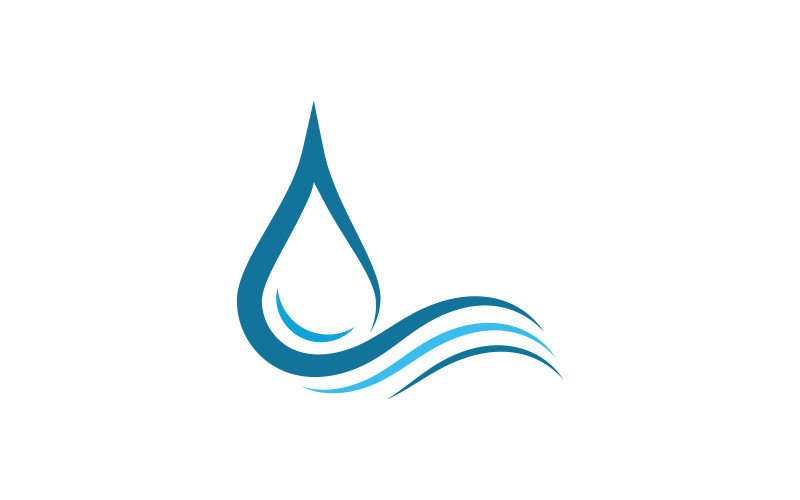 Goccia d'acqua natura pura Logo Template illustrazione vettoriale design v.11