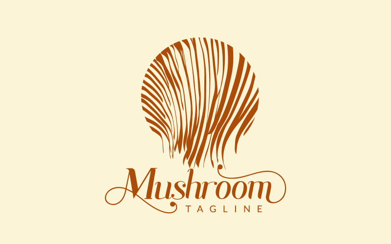 Premium-Pilz-Logo-Design, High-End-Pilz-Logo, Bio-Farm-Logo