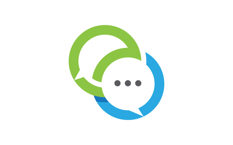 Spraakbericht bubbelpictogram Logo sjabloon vectorillustratie v.19