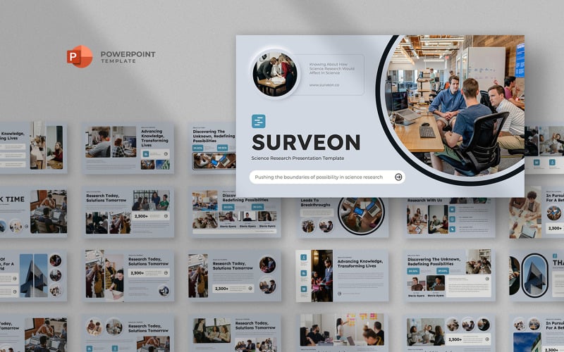 Surveon - PowerPoint-Vorlage für wissenschaftliche Forschung