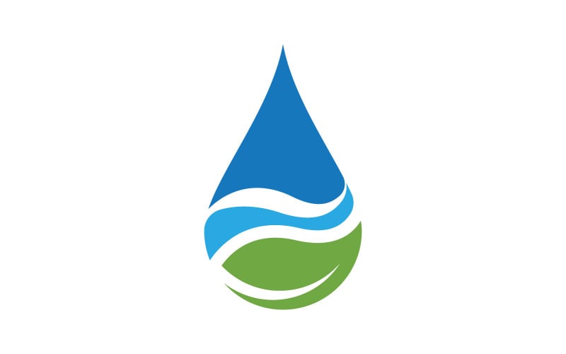Water drop pure nature Logo Template vector illustration design v.4