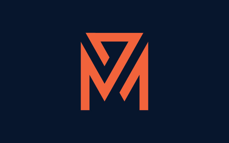 Elementi del modello di progettazione del logo della lettera M 0