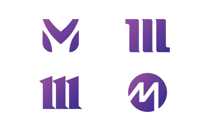 Éléments de modèle de conception de logo lettre M 13