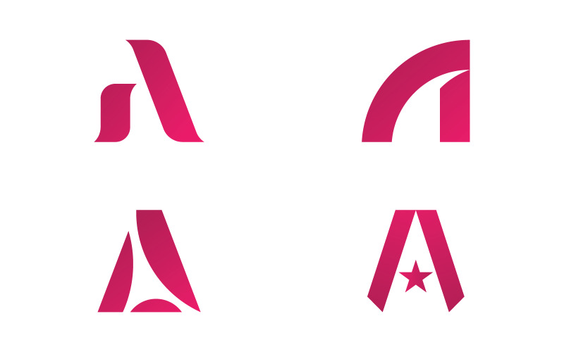 Letter A logo vector sjabloon ontwerp 14