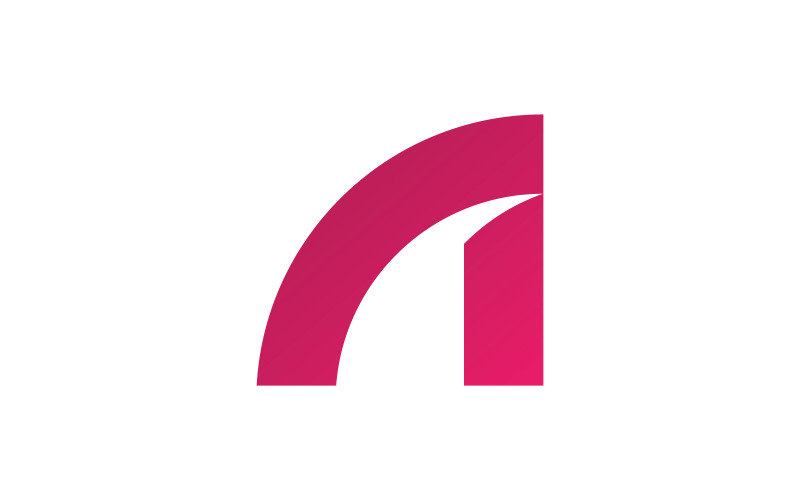 Letter A logotyp vektor malldesign 7