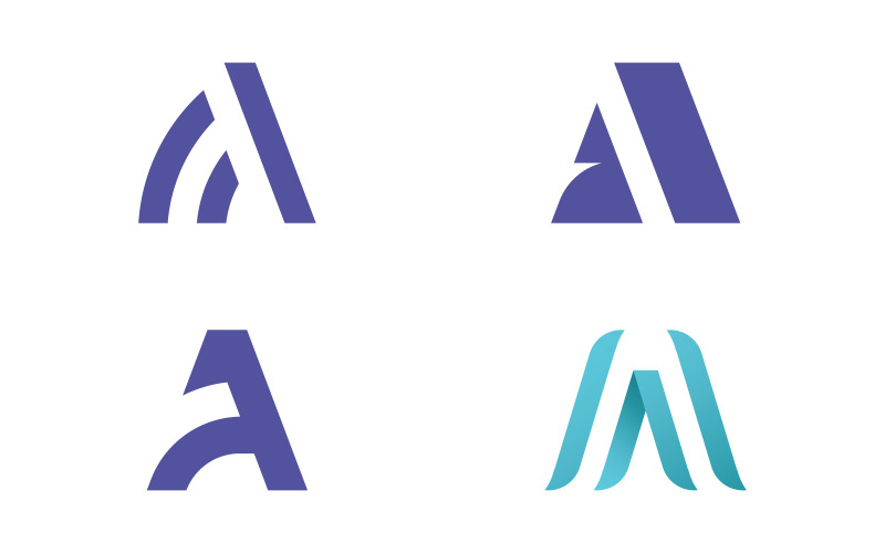 Modèle de conception de logo vectoriel lettre A 15