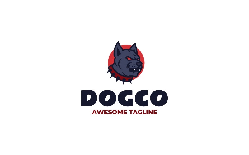 Простий логотип талісмана Dogco 5