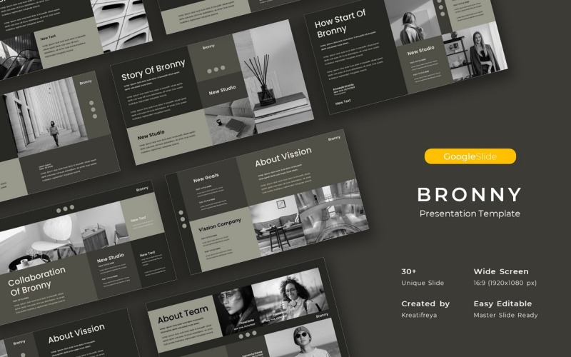 Bronny – Szablon Google Slide dla firm