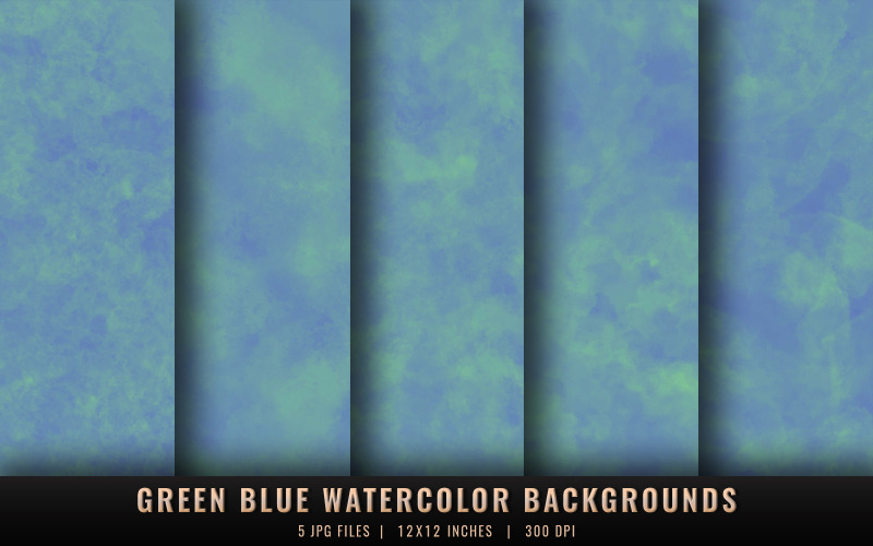 Groenblauwe aquarelachtergronden