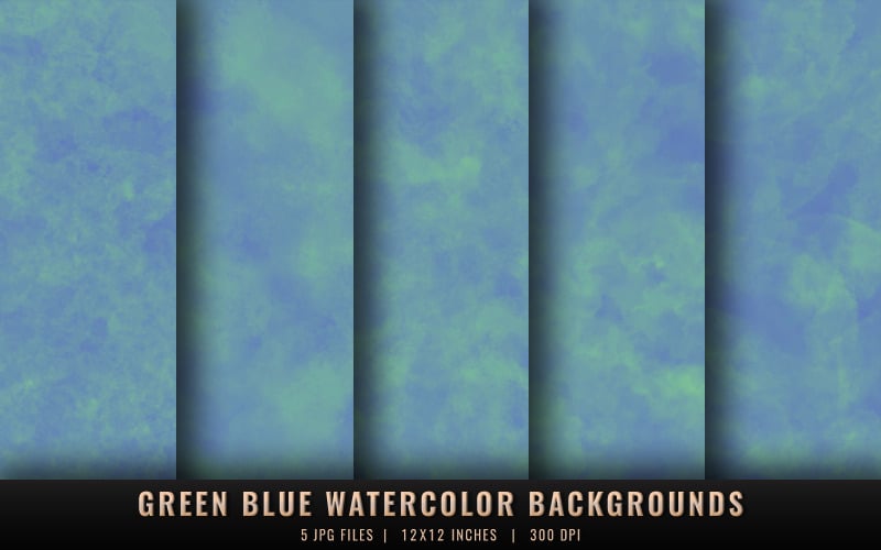 Grün Blau Aquarell Hintergründe