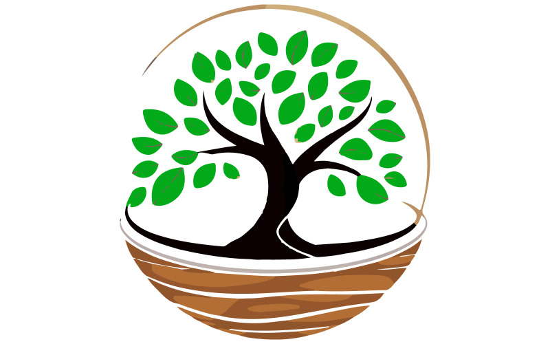 İçinde ağaç bulunan logo