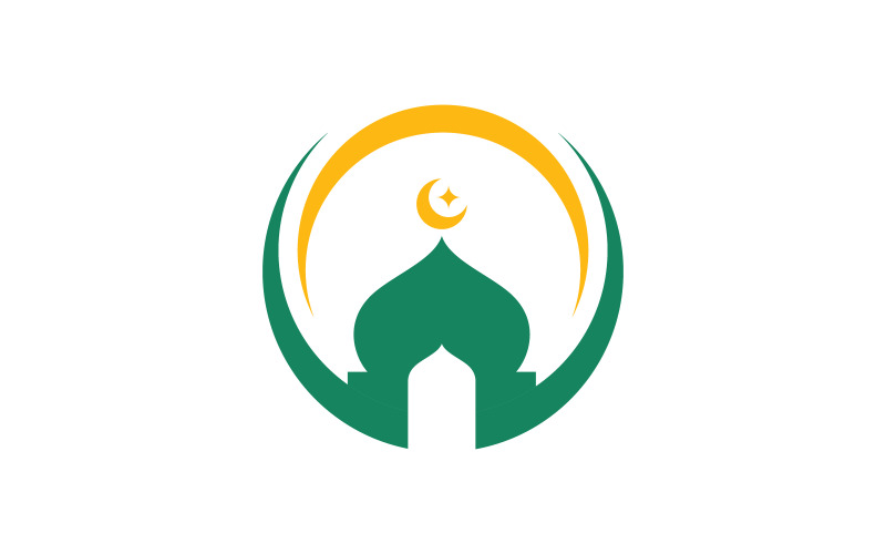 Islamiska moskén logotyp vektor malldesign 12